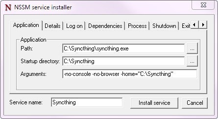 Starting Syncthing Automatically