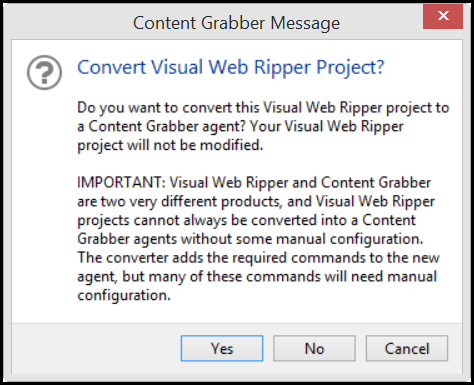 Content Grabber：转换Visual Web Ripper项目