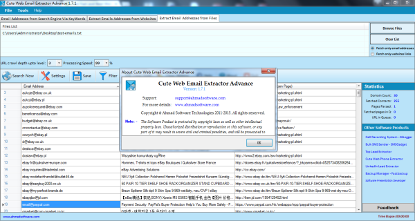 Cute Web Email Extractor Advanced 1.7.1 – 外贸邮件营销邮件搜索工具