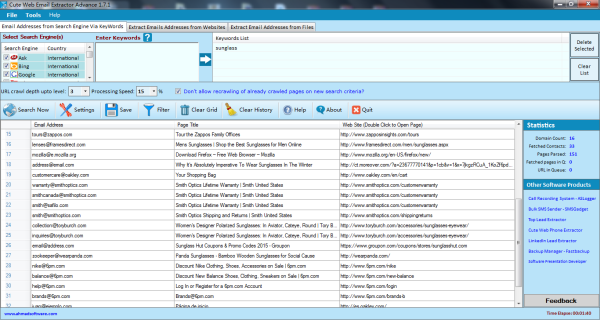 Cute Web Email Extractor Advanced 1.7.1 – 外贸邮件营销邮件搜索工具
